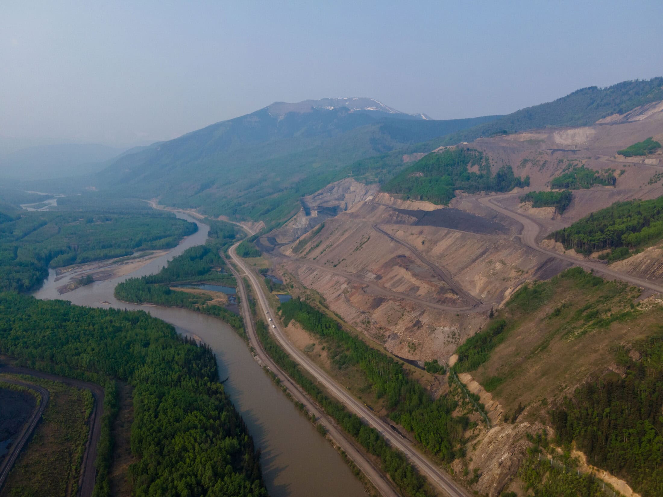 CST Coal "8 Mine South" Strip mine, with Mt Hammel in the backgr