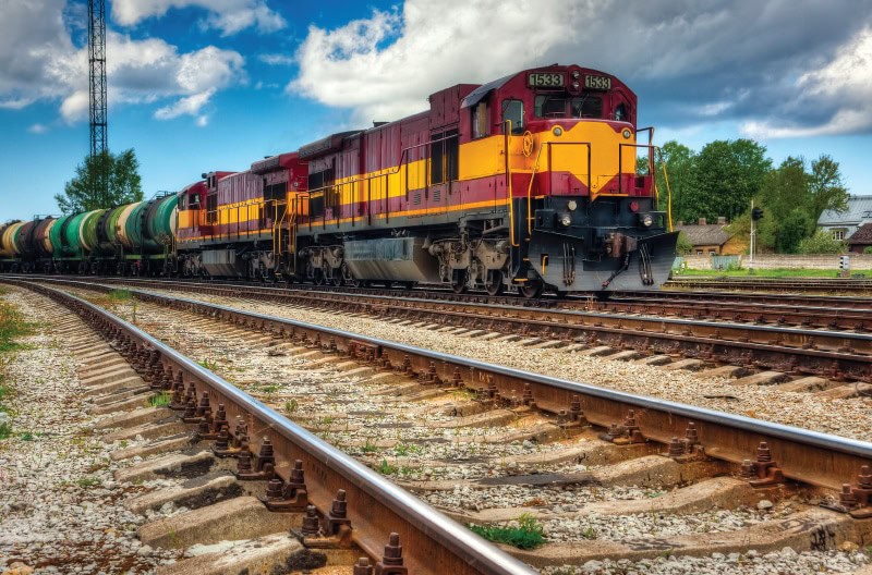 FRA train on railroad