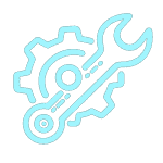 Illustration of a wrench and gear representing website renaming and updates.