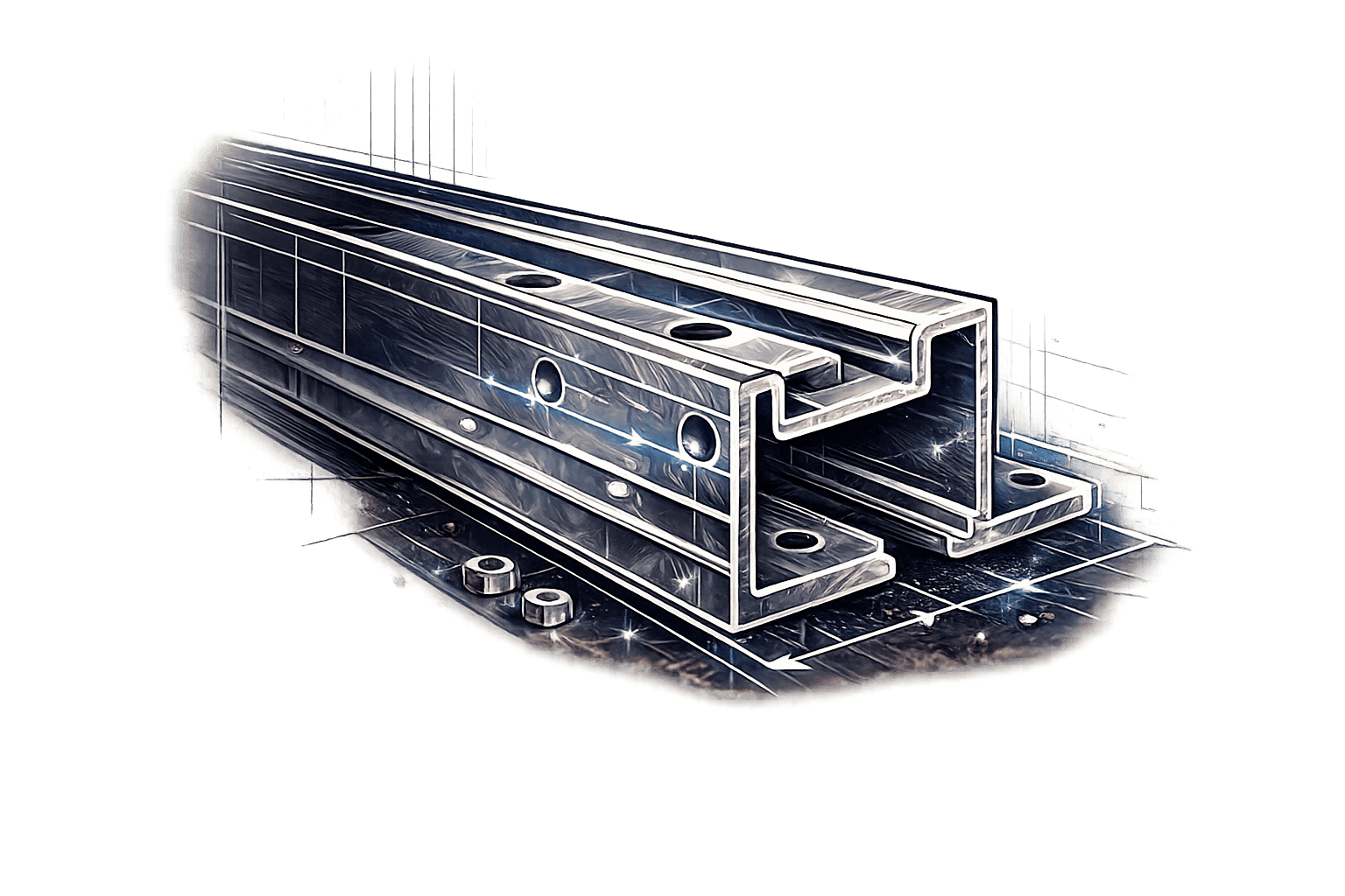 Close-up of a vinyl roll-up door mechanism for industrial use.