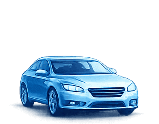 Blue sedan car with sleek design and modern features.