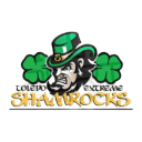 Toledo Extreme Shamrocks football team logo with leprechaun mascot and shamrocks.