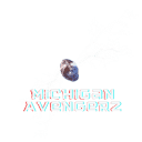 Michigan Avengerz football team logo with a football and team name.