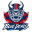 West Michigan Ironmen logo featuring a fierce Viking helmet with horns and the team name.