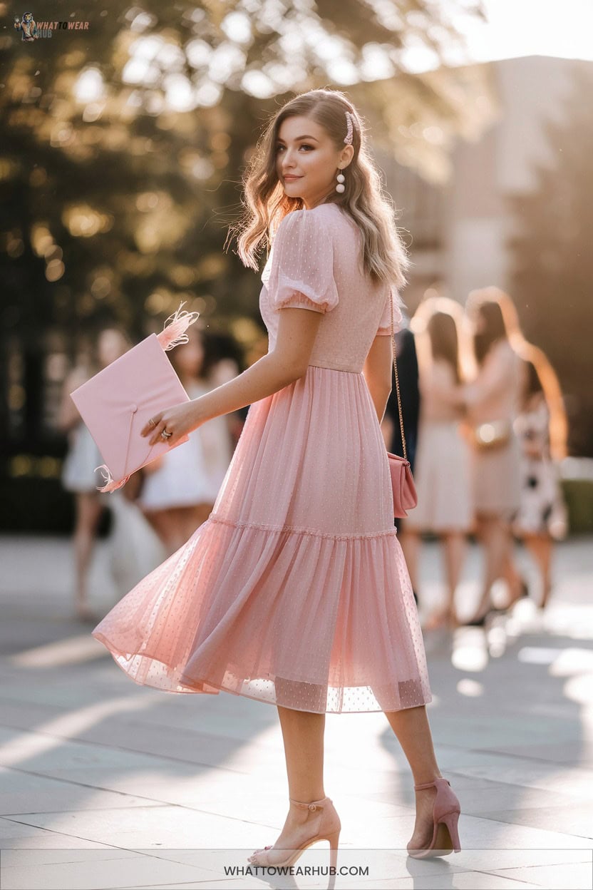 24 Pretty Graduation Outfit Ideas Pink That'll Turn Heads