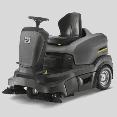 Commercial floor sweeper for industrial cleaning by All Season Innovations.