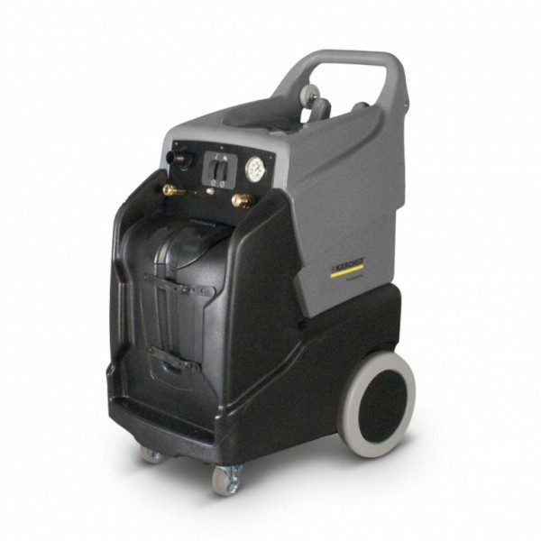 Portable carpet cleaning machine with wand for professional use.