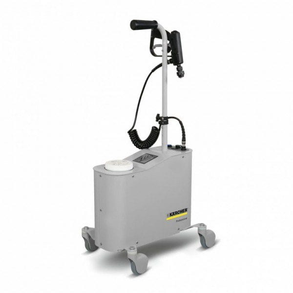 Portable power cleaning machine for PS 4/7 Mister with wheels and spray gun.