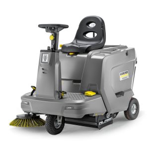 Karcher riding floor sweeper for commercial cleaning tasks.