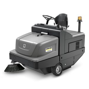 Kärcher KM 105/180 R Bp Classic floor sweeper in black and gray.