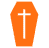 casket bedding icon orange