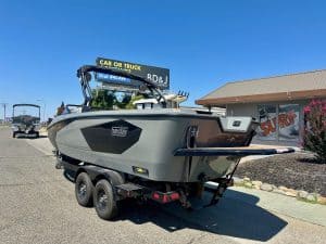 Boat on trailer at Heyday WT Surf location.