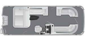 High-quality Bennington L Series 24 LSB pontoon boat with spacious layout.