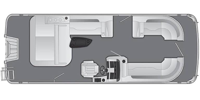 Bennington L Series 24 LSB pontoon boat with spacious layout and modern features.