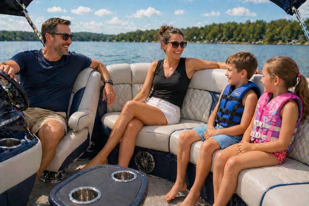 Boat upholstery repair for a cozy and stylish seating area.