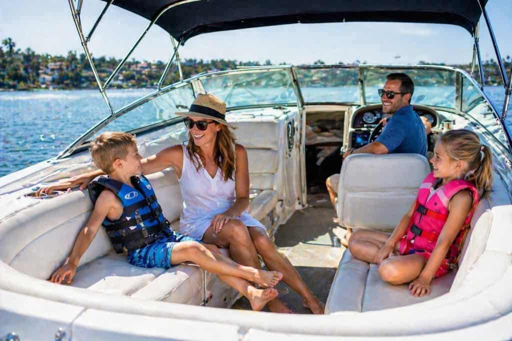 Luxury boat with detailed interior cleaning and restoration services.