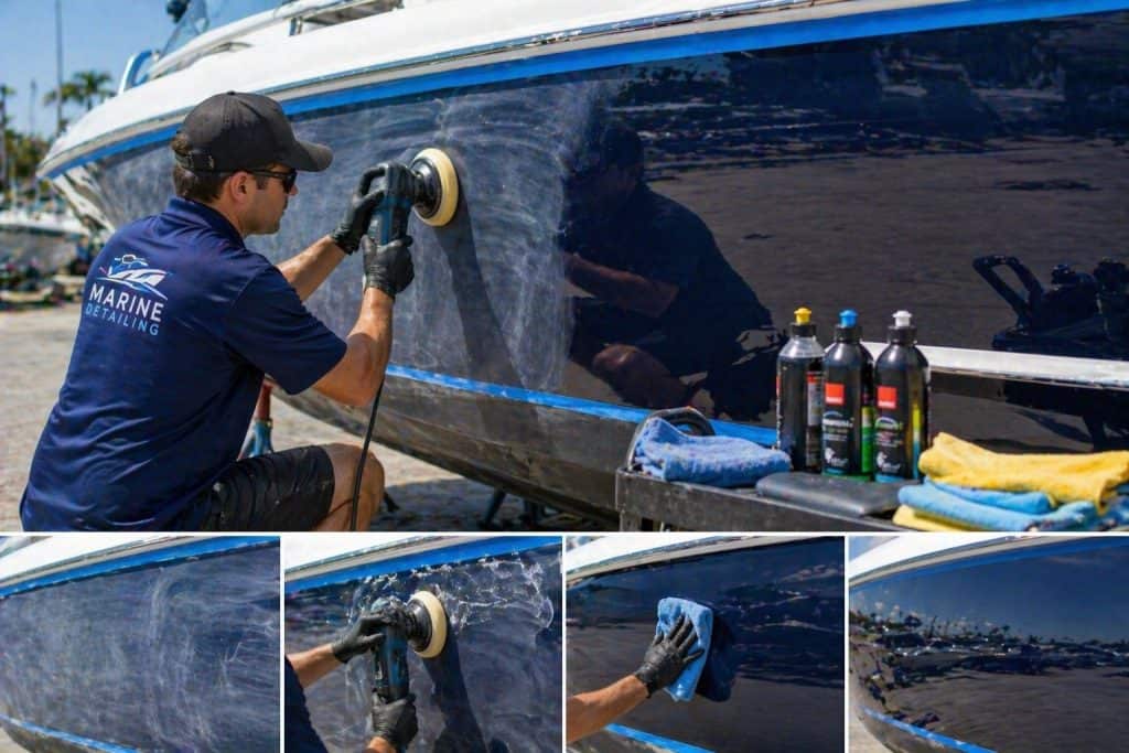 Boat detailing and restoration for a pristine, shiny finish.