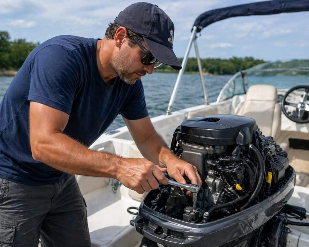 Engine repair and maintenance for boat engines on the water.