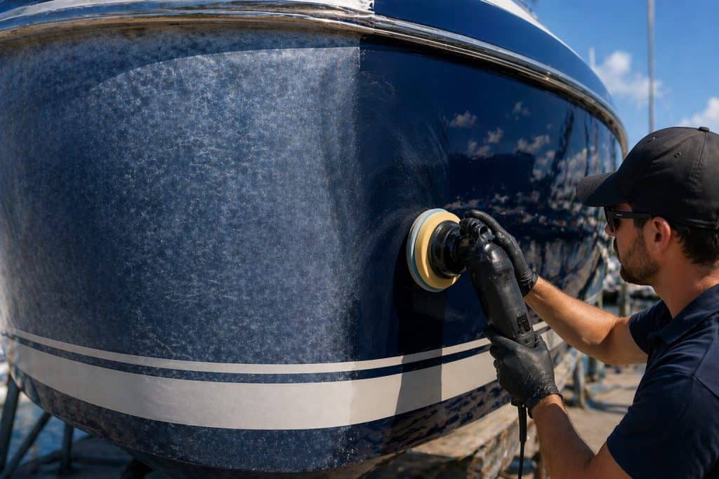 Gel coat and fiberglass repair for boats and yachts.