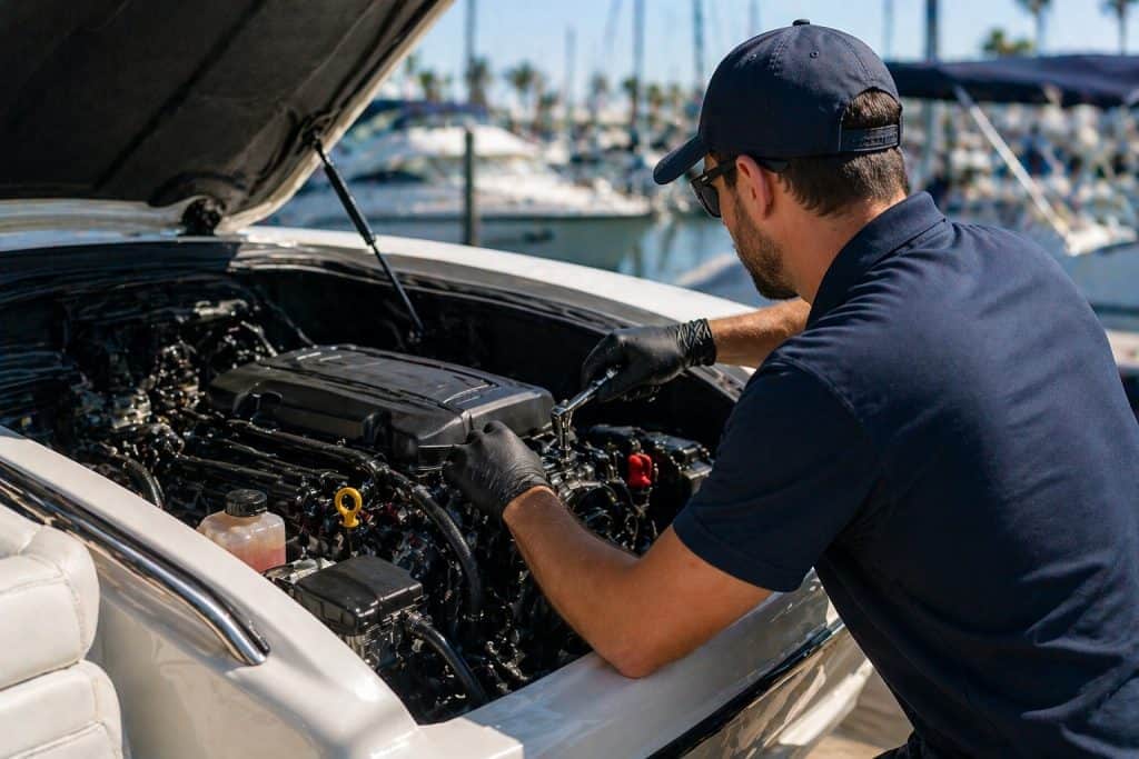 Boat engine tune-up for spring and fall maintenance. Expert service to ensure optimal performance an.