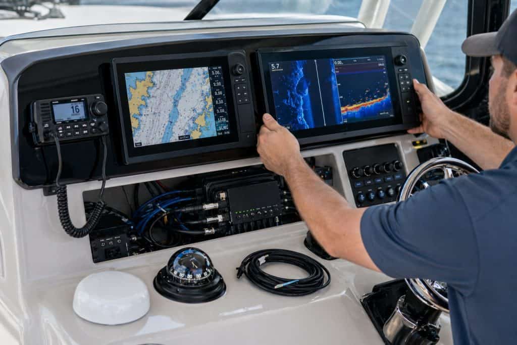 Advanced marine navigation and sonar system for safe boating.