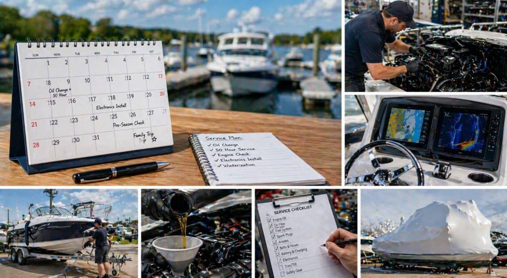Boat service appointment with professional technicians at ASFB Marine. Schedule your boat maintenanc.