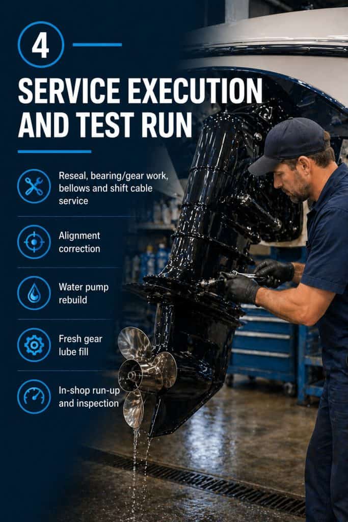 Reliable outdrive and lower unit maintenance for optimal performance.