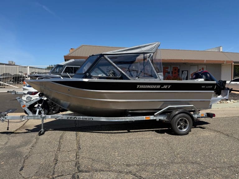 Luxury Thunder Jet boat with Mercury 150HP engine.
