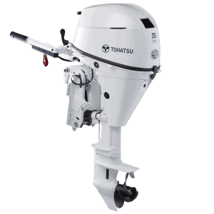 Tohatsu 30 HP outboard motor for boats, high performance marine engine.