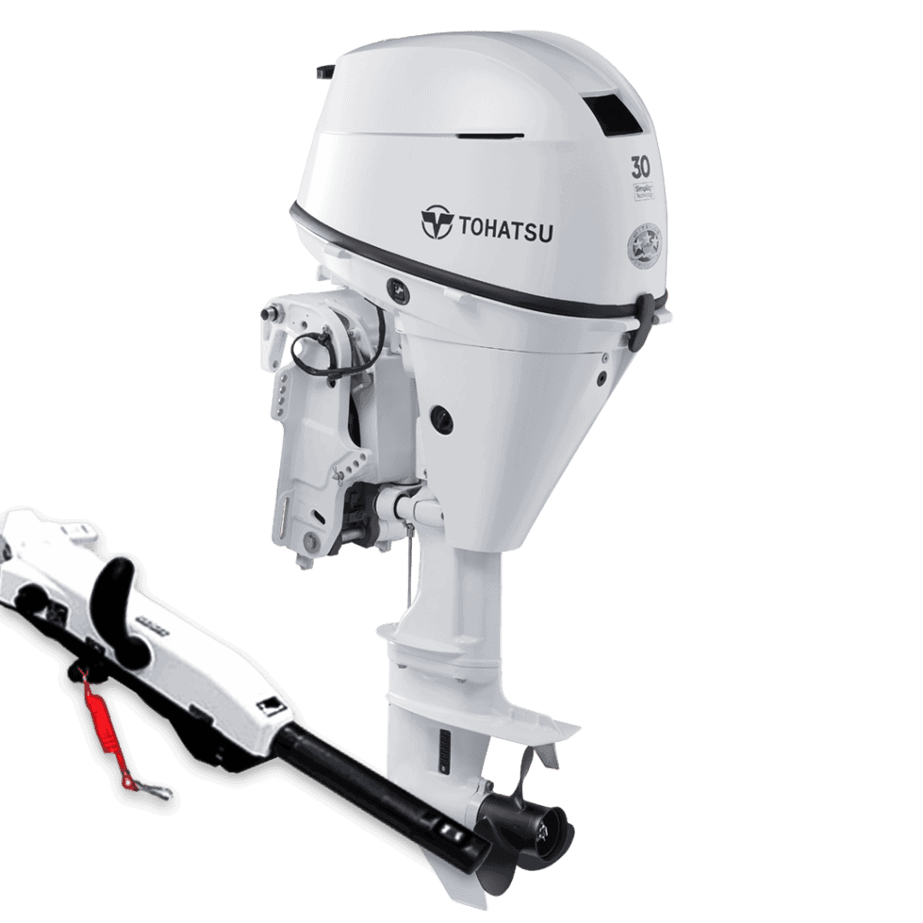 Outboard motor Tohatsu MFS30DWETS for boats and marine use.