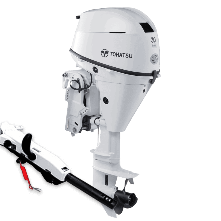Outboard motor Tohatsu MFS30DWETS for boats and marine use.