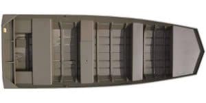 Crestliner 1852MT CR Jon boat interior with spacious layout and durable construction.