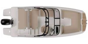 Efficient Bayliner D20 boat with sleek design and modern features for recreational boating.