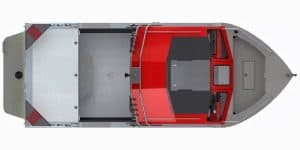 Modern Thunder Jet Maxim Classic boat with sleek red and gray design.