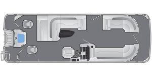 Interior view of the 2026 Bennington L Series 25 LSAPG boat.