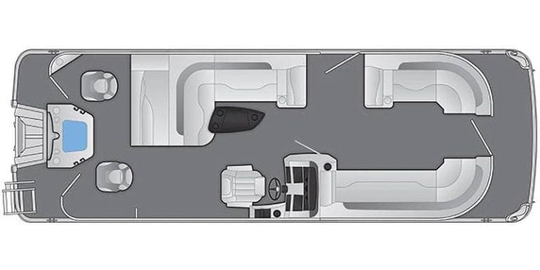 Interior view of the 2026 Bennington L Series 25 LSAPG boat.