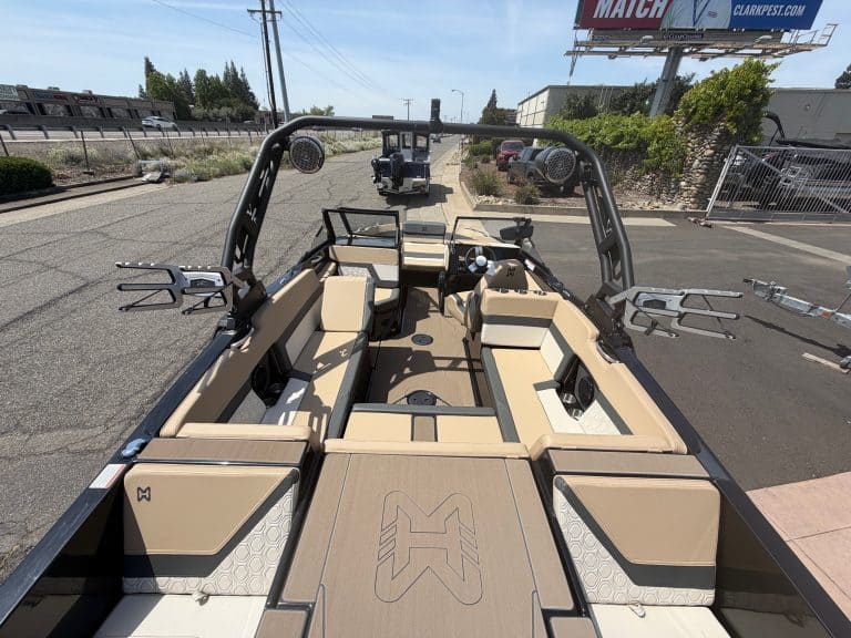 Opti marine boat for water sports and recreation.
