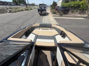 Premium surf boat for water sports and family fun.