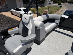Boat seating and lounge area for marine vessels at ASFB Marine dealership.