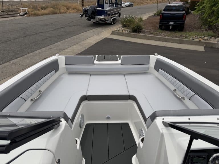 Opti boat interior with comfortable seating and storage solutions for marine adventures.