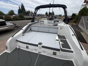 Luxury marine boat with spacious deck and modern design, ideal for leisure and fishing. Perfect for.