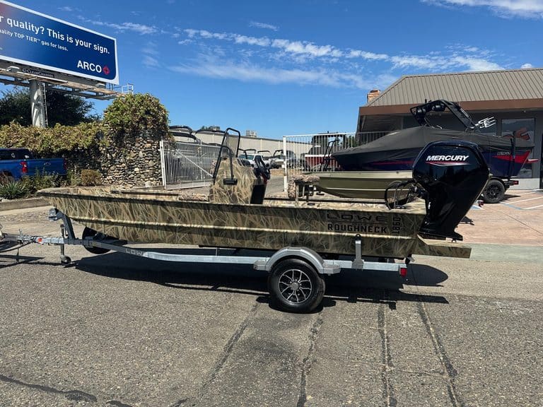 Lowe RX 1860 boat with Mercury outboard motor at ASFB Marine.