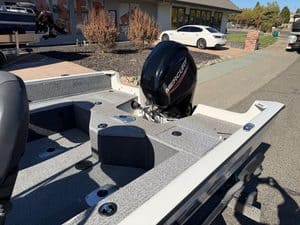 Tracker Pro boat with Mercury 60HP outboard motor at ASFB Marine.