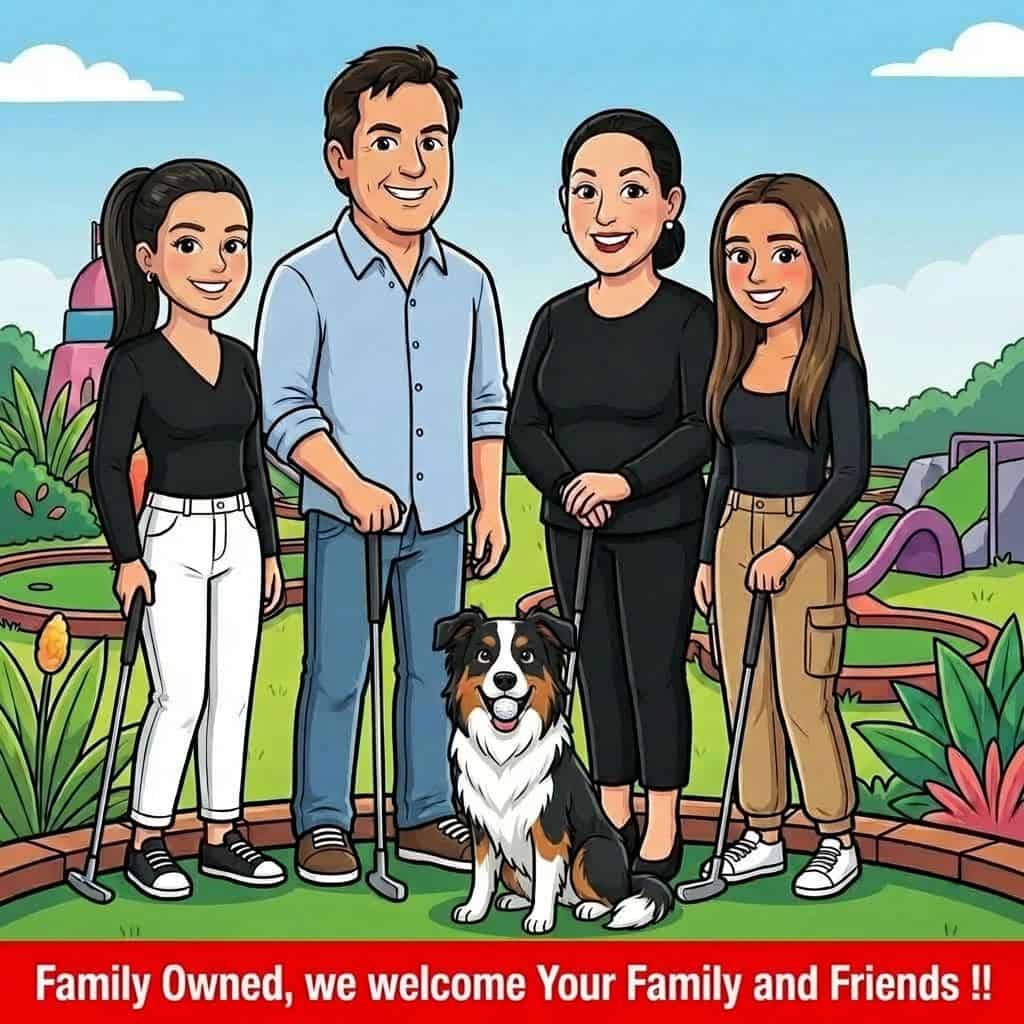 Family-owned golf course with diverse staff and a friendly atmosphere.