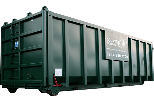 A large skip from Countrystyle Recycling.