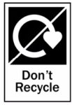 Don't recycle logo