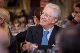 Mario Monti, former Prime Minister of Italy, smiles during the McKinsey Awards event in Brussels