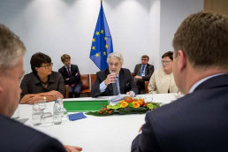 Plácido Domingo engaging with MEPs at the European Parliament in Brussels