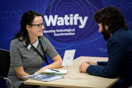People networking engaging with each other during an event for EURADA in Brussels