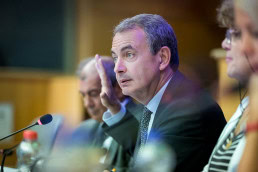 Former Spanish Prime Minister José Luis Rodríguez Zapatero at the European Parliament in Brussels